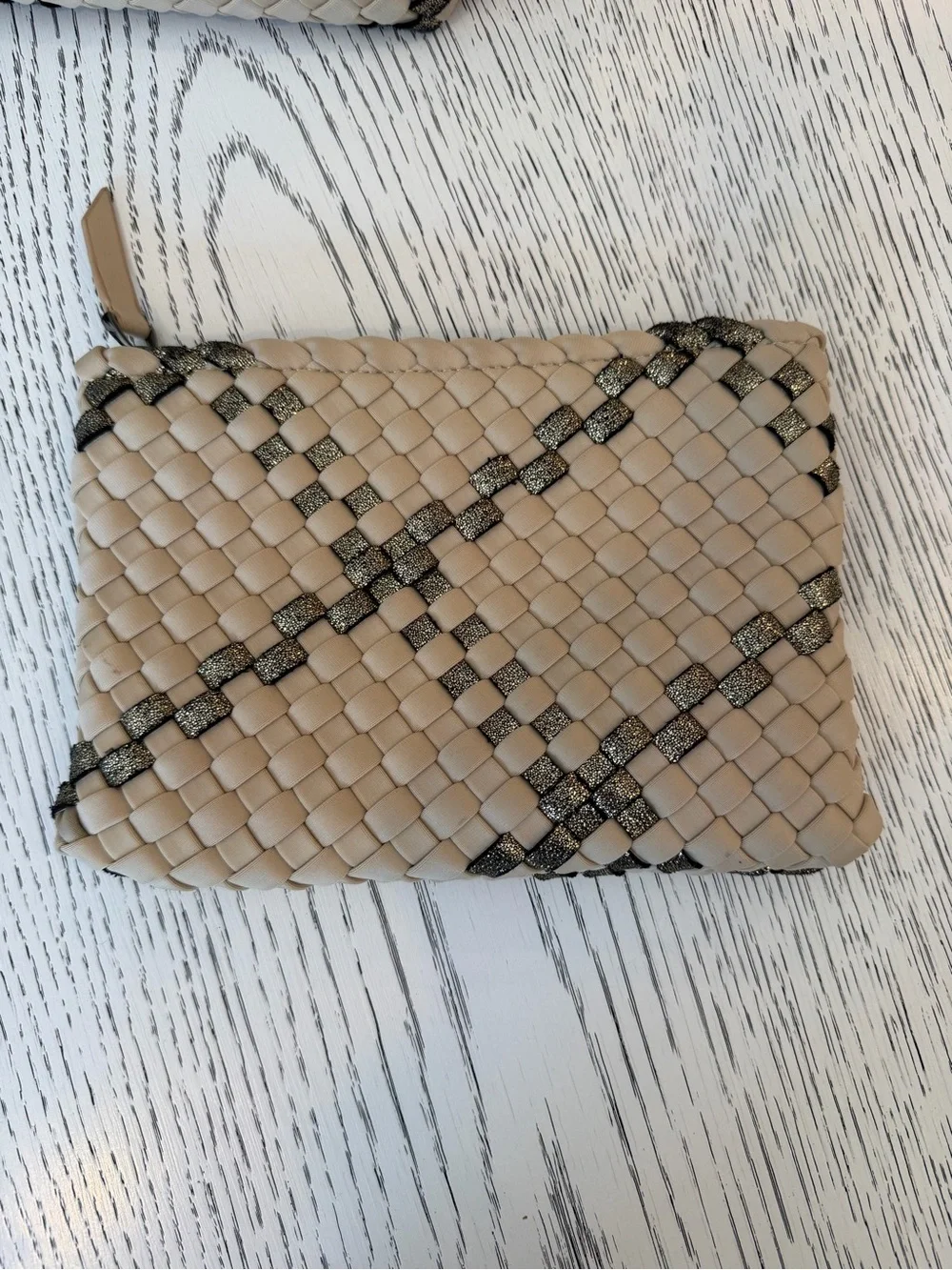 St. Barth's Moonlit Plaid Woven Mini Tote